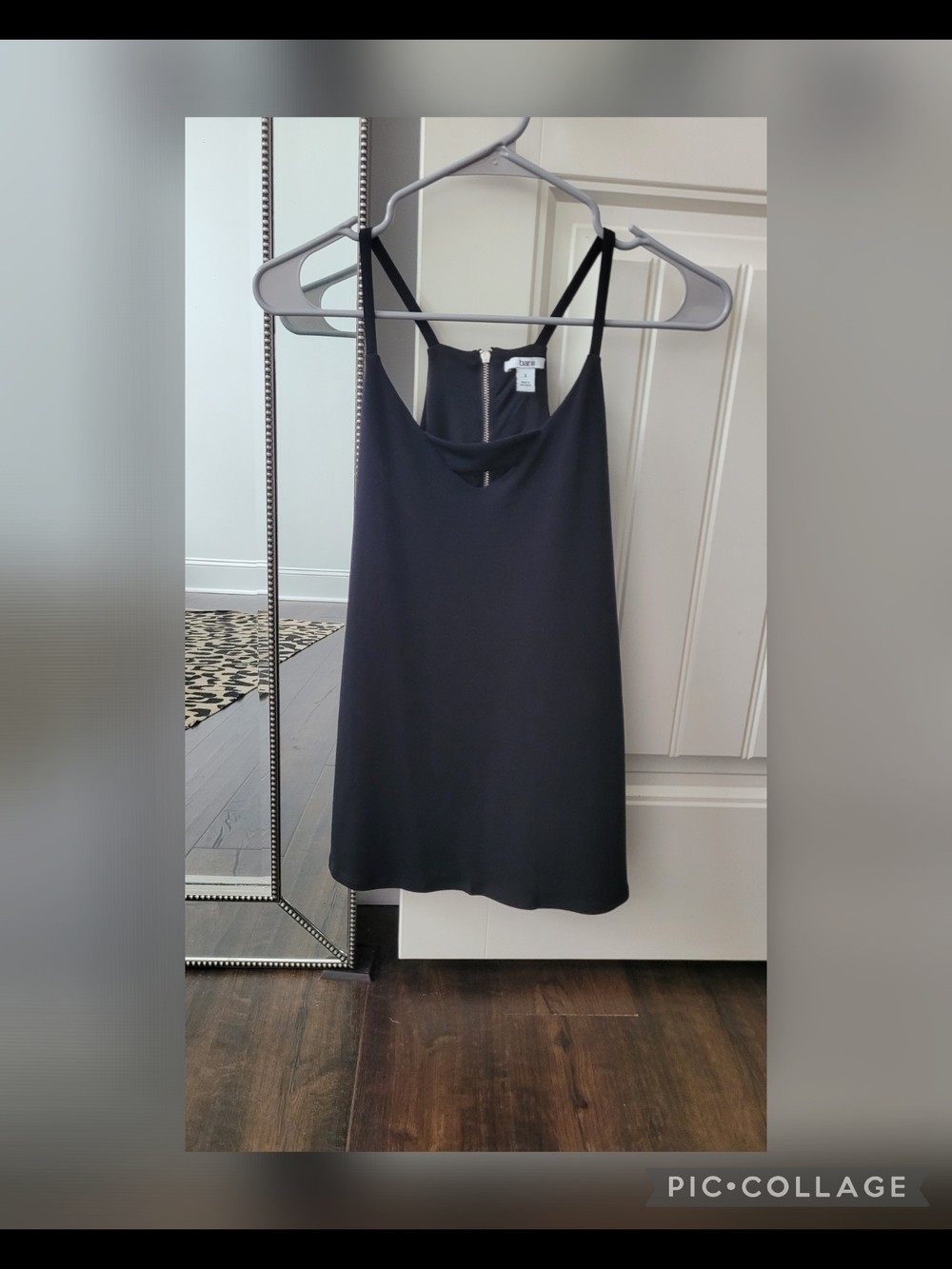 Bar III Black Zippered Slip Dress